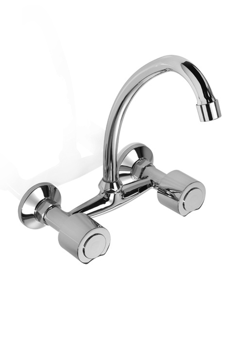 [24286] GRIFERÍA BICOMANDO CONVENCIONAL OPTIMA COCINA PARED DOS LLAVES CROMO PIAZZA [31211]