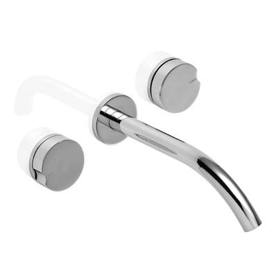 [24341] GRIFERÍA BICOMANDO CIERRE CERAMICO LOUNGE LAVATORIO DE PARED CROMO - DISCONTINUO - PIAZZA [22603]