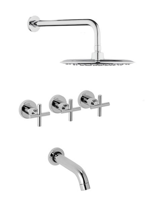 [24355] GRIFERÍA BICOMANDO CIERRE CERAMICO NOVARA BAÑERA CON TRANSFERENCIA CROMO CROMO PIAZZA [21006]