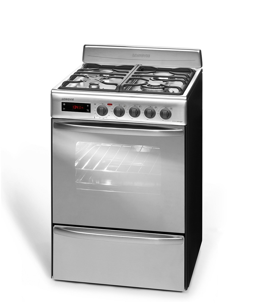 [25580] COCINA PREMIUM A GAS LONGVIE 60CM - INOXIDABLE - EFICIENCIA A  [21601X]